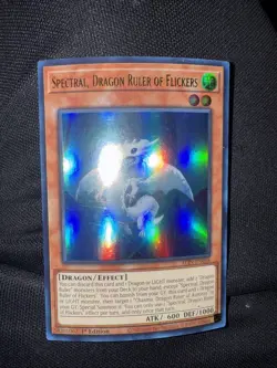 Yugioh - Spectral, Dragon Ruler of Flickers ALIN-EN018 1st Edition Ultra Rare NM - Image 1