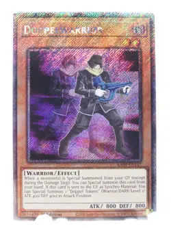 Yugioh Doppelwarrior 1st Edition Platinum Secret Rare RA04-EN147 Yu-Gi-Oh! - Image 1
