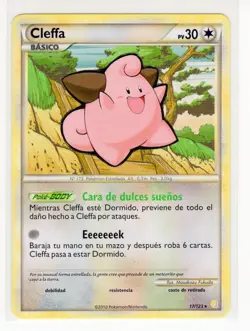 ~ESP~ SPANISH RARE Cleffa 17/123 HGSS HeartGold Soulsilver Pokemon Card (HG) - Image 1