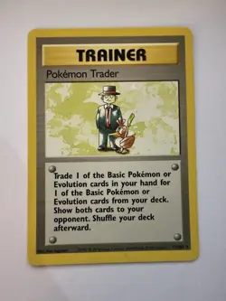 Pokemon Trader 77/102 Base Set Pokemon Trainer Card - Image 1