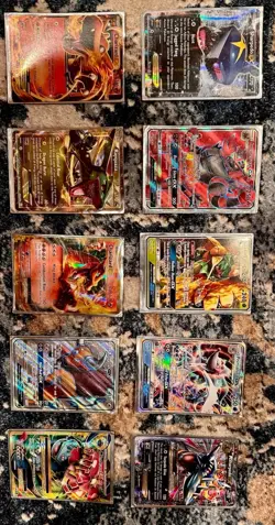 Lot of 10 Pokemon GX/EX Ultra Rare Cards -Holo/Full Art - Image 2