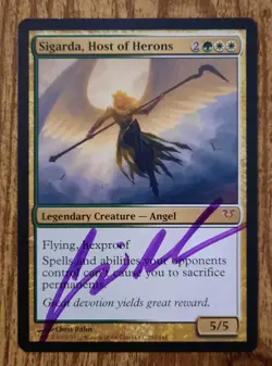 MTG Sigarda, Host of Herons- Signed -Avacyn Restored Magic Card #210 NM - Image 1