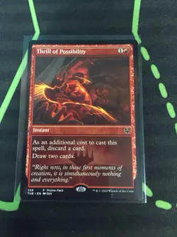 MTG Magic The Gathering Thrill Of Possibility Promo Red Card Draw Commander - Image 1