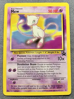Pokemon TCG Mew 8 WOTC Black Star Promo Regular Card NM - Image 1