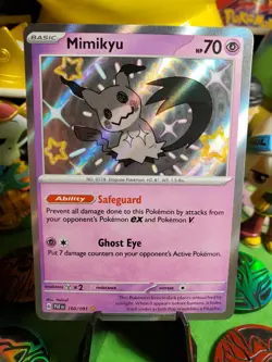 Pokemon TCG Shiny Mimikyu 160/091 NM/M Paldean Fates Holo Rare Pokemon Card - Image 1