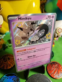 Pokemon TCG Shiny Mimikyu 160/091 NM/M Paldean Fates Holo Rare Pokemon Card - Image 2