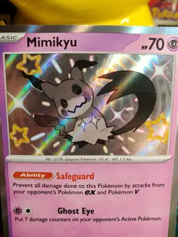 Pokemon TCG Shiny Mimikyu 160/091 NM/M Paldean Fates Holo Rare Pokemon Card - Image 4