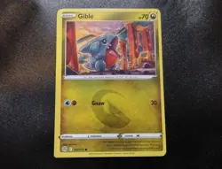 Gible 107/172 OFF CENTER ALIGNMENT DOT Common Brilliant Stars Pokemon Card - Image 1
