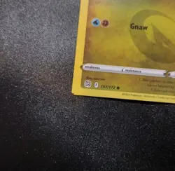 Gible 107/172 OFF CENTER ALIGNMENT DOT Common Brilliant Stars Pokemon Card - Image 2