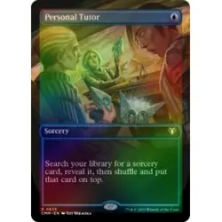 FOIL PERSONAL TUTOR (BORDERLESS) X4 Commander Masters Magic MTG MINT CARD - Image 1