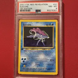 Pokemon TCG Suicune Neo Revelation 1st Edition Rare Card 27/64 - Image 1