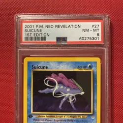 Pokemon TCG Suicune Neo Revelation 1st Edition Rare Card 27/64 - Image 2