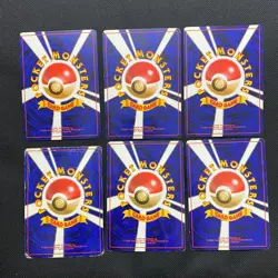 Fossil 1997 Normal Card Set of 6 Japanese Pokemon Card Old Back s007231 - Image 2