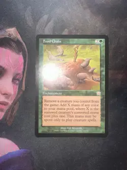 🟢 MTG Food Chain - Mercadian Masques 1999 - NM - Rare Enchantment! - Image 1