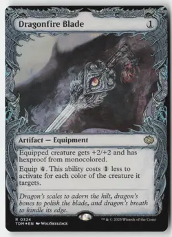 MTG - Dragonfire Blade (Showcase) FOIL R Tarkir: Dragonstorm 324 LP-NM - Image 1