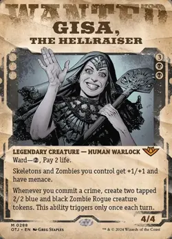 Gisa, the Hellraiser - Extended Art Showcase OTJ NM MTG - Image 1