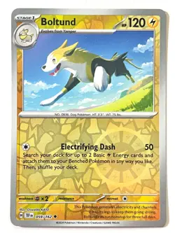 Boltund 059/162 Reverse Holo Uncommon - Temporal Forces Pokemon - Near Mint NM - Image 1