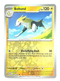 Boltund 059/162 Reverse Holo Uncommon - Temporal Forces Pokemon - Near Mint NM - Image 3