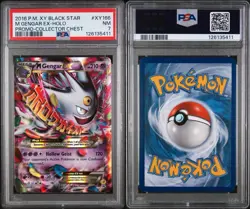 2016 Pokemon Mega Gengar EX XY166 Black Star Promo Holo PSA 7 - Image 3
