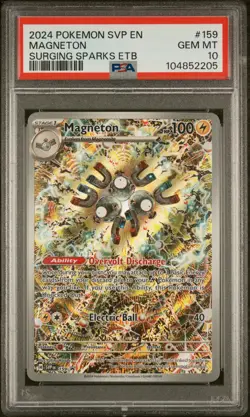 2024 POKEMON SVP EN-SV BLACK STAR PROMO #159 MAGNETON PSA 10 - Image 1