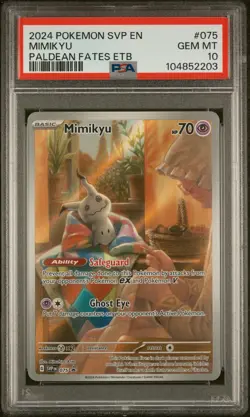 2024 POKEMON SVP EN-SV BLACK STAR PROMO #075 MIMIKYU PSA 10 - Image 1