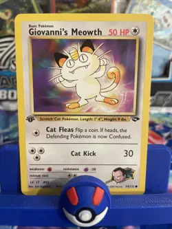 Giovanni's Meowth 74/132 Pokemon Gym Challenge 1st Edition NM/MINT - Image 1