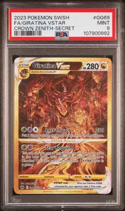 2023 POKEMON SWORD & SHIELD CROWN ZENITH SECRET FULL ART/GIRATINA VSTAR PSA 9 - Image 1