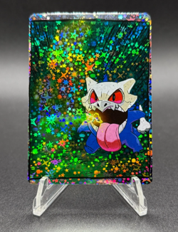 PokeDoodly Gengar Cubone Card - Full Art Holo Rare - Fan Art - Image 1