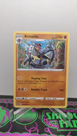 Pokemon TCG Armaldo Normal Non Holo Rare Card SWSH12: Silver Tempest 096/195 NM - Image 1