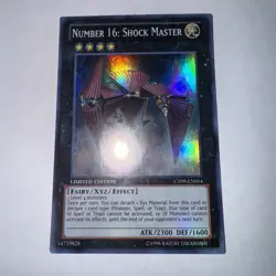 Yugioh Card Number 16: Shock Master CT09-EN014 SUPER RARE Limited Edition LP - Image 1