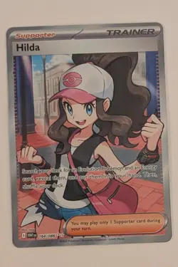Hilda 164/086 Full Art Ultra Rare White Flare Holo Pokemon TCG Card - Image 1