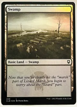 Swamp (459) - Foil - Commander Legends: Battle for Baldur's Gate #459 MTG Magic - Image 1