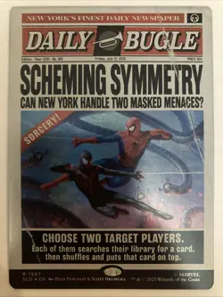 MTG Scheming Symmetry (1997) *FOIL* Secret Lair: Spider-Man Daily Bugle NM/M - Image 1