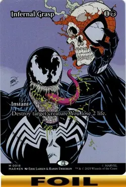 1x - Infernal Grasp - FOIL BORDERLESS #18 - Marvel Eternal-Legal - NM MTG - Image 1