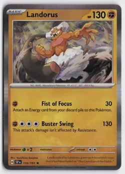 Pokemon Landorus 110/191 Holo Rare SV08: Surging Sparks NM - Image 1
