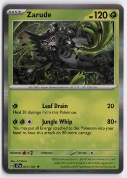 Pokemon Zarude 011/191 Holo Rare SV08: Surging Sparks NM - Image 1