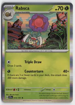 Pokemon Rabsca 014/191 Holo Rare SV08: Surging Sparks NM - Image 1