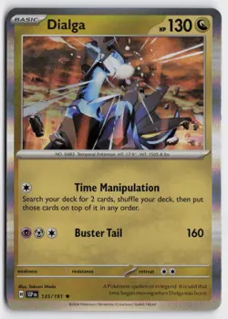 Pokemon Dialga 135/191 Holo Rare SV08: Surging Sparks NM - Image 1