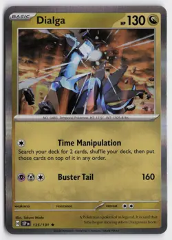 Pokemon Dialga 135/191 Holo Rare SV08: Surging Sparks NM - Image 1