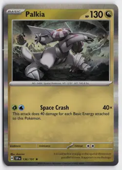 Pokemon Palkia 136/191 Holo Rare SV08: Surging Sparks NM - Image 1