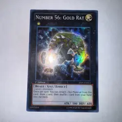Yugioh! LP Number 56: Gold Rat - ZTIN-EN013 - Super Rare - 1st Edition Lightly P - Image 1