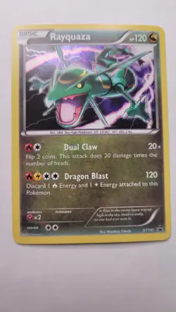 Rayquaza XY141 Holo Pokemon TCG XY Black Star Promo Card NM - Ships in TopLoader - Image 1