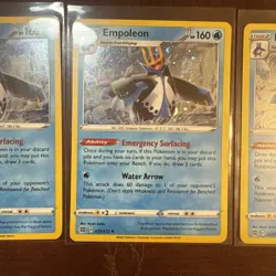 Empoleon 037/172 Brilliant Stars Cosmos Holo Rare Pokemon Card NM x3 - Image 3