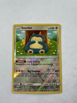 Snorlax 158/214 Unbroken Bonds Reverse Holo Rare Pokemon Card LP - Image 1