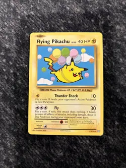 Pokemon TCG X&Y Evolutions Flying Pikachu Secret Rare Card 110/108 - Image 1