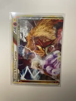 Pokemon Entei & Raikou LEGEND Holo 90/95 Top Half Card - Image 1