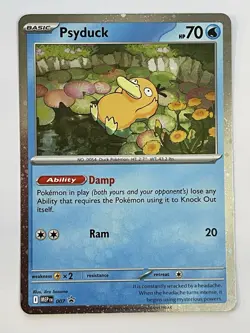 Psyduck 007 MEP Mega Evolution Black Star Promo Pokemon Card - Near Mint - Image 1