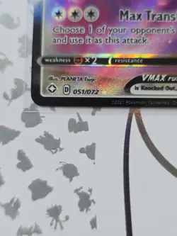 Ditto VMAX 051/072 Pokemon Card Shining Fates Holo Full Art Rare TCG - Image 2