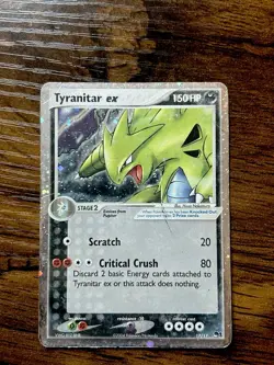 Pokemon Cards Tyranitar Ex Holo Rare 2004 POP Series 1 - Image 1