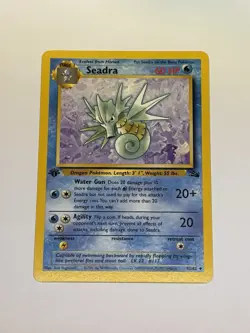 Vintage Pokemon Card TCG Seadra 42/62 Fossil Regular 1st Edition Uncommon NM/LP - Image 1